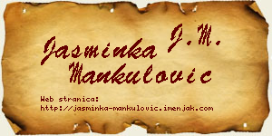 Jasminka Mankulović vizit kartica